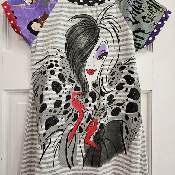 Custom Disney Villains Cruella Evil Queen Halloween Upcycle Dress - Picture 2 of 5